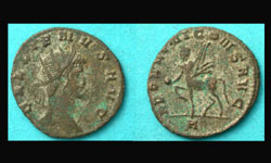 Gallienus, Zoo Issue, Centaur with Globe and Rudder reverse